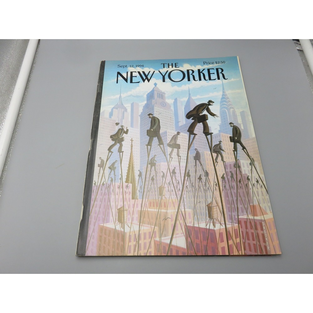 The New Yorker Magazine Sept 12 1994 Eric Drooker Cover Stilt-Walkers Vintage